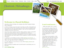 Tablet Screenshot of choralholidays.com